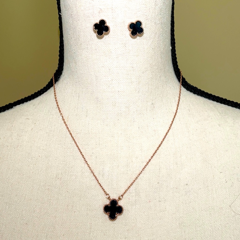 Gold plates jewelry set